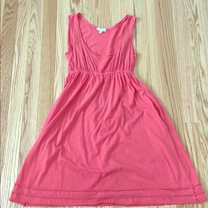 Coral dress with pockets